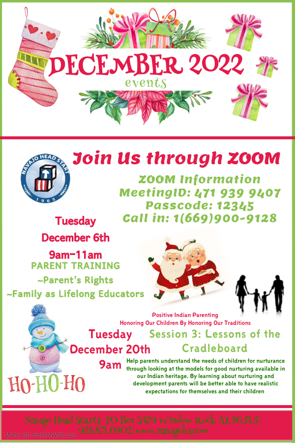 Positive indian Parenting session 3 flyer with Christmas imagery around it.