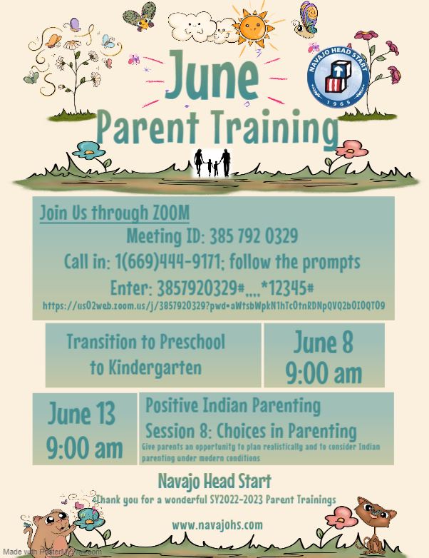 June Parent Training to help with Transition to Preschool and to Kindergarten