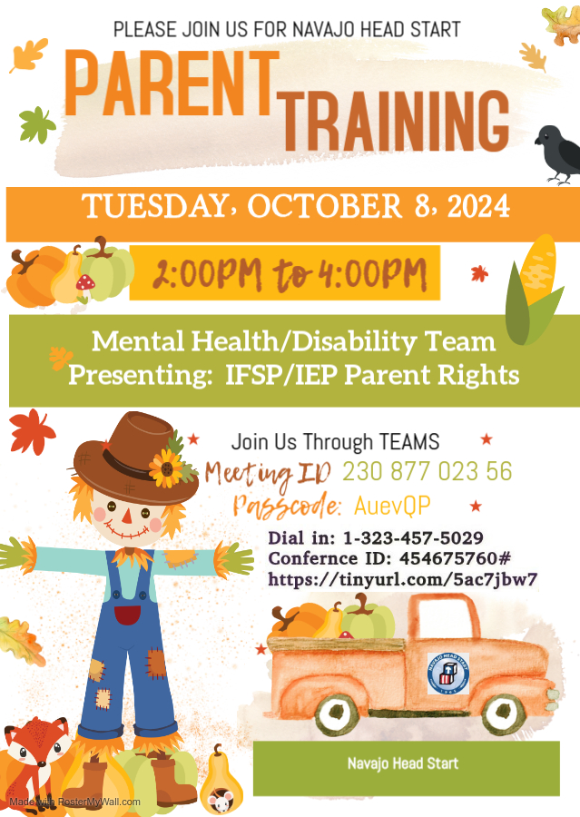IFSP/ IEP Parent Rights Parent Training Flyer