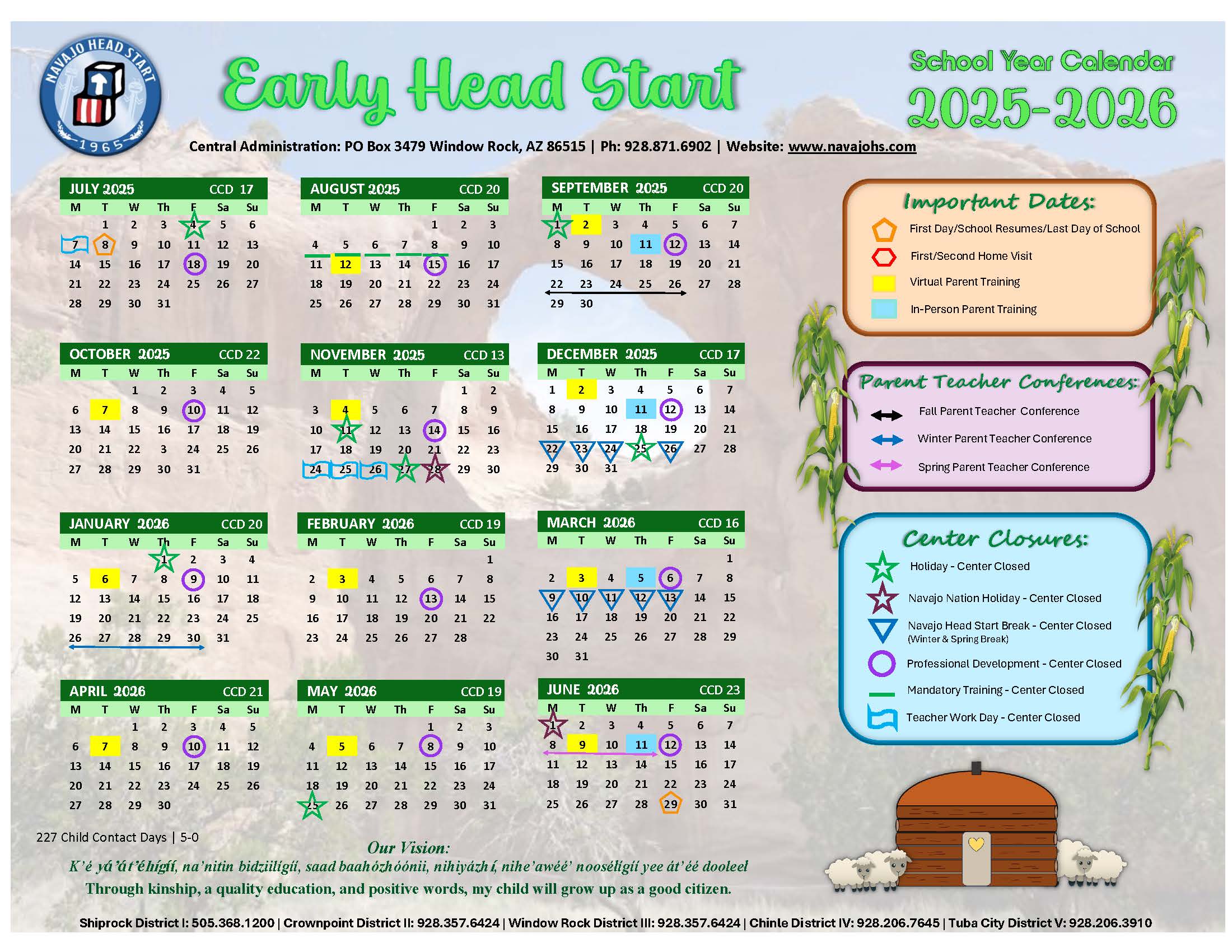 Early Head Start 25-26 calendar