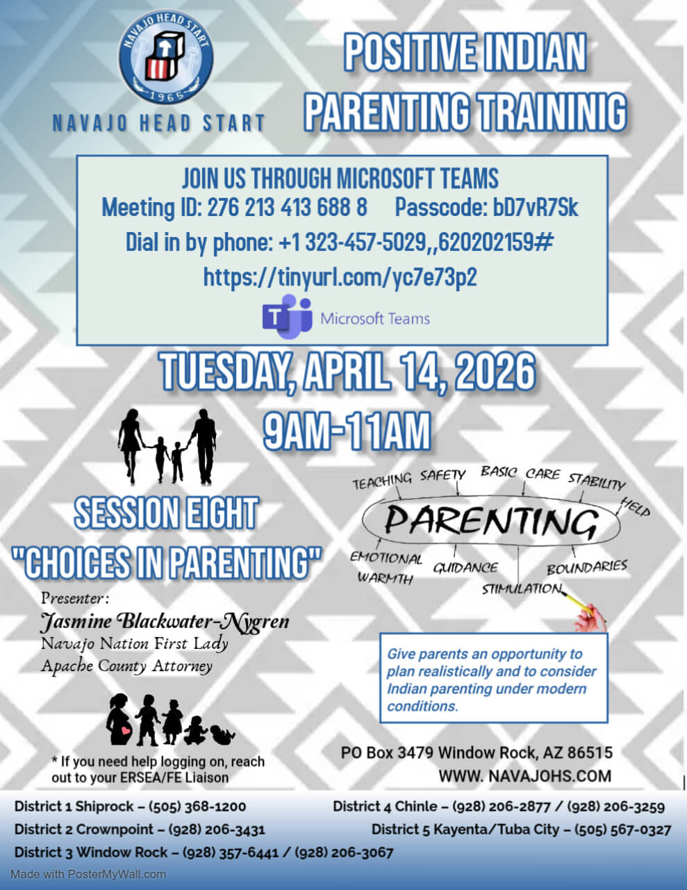 Flyer Detailing: Parent training from Positive Indian Parenting series on Choices in Parenting