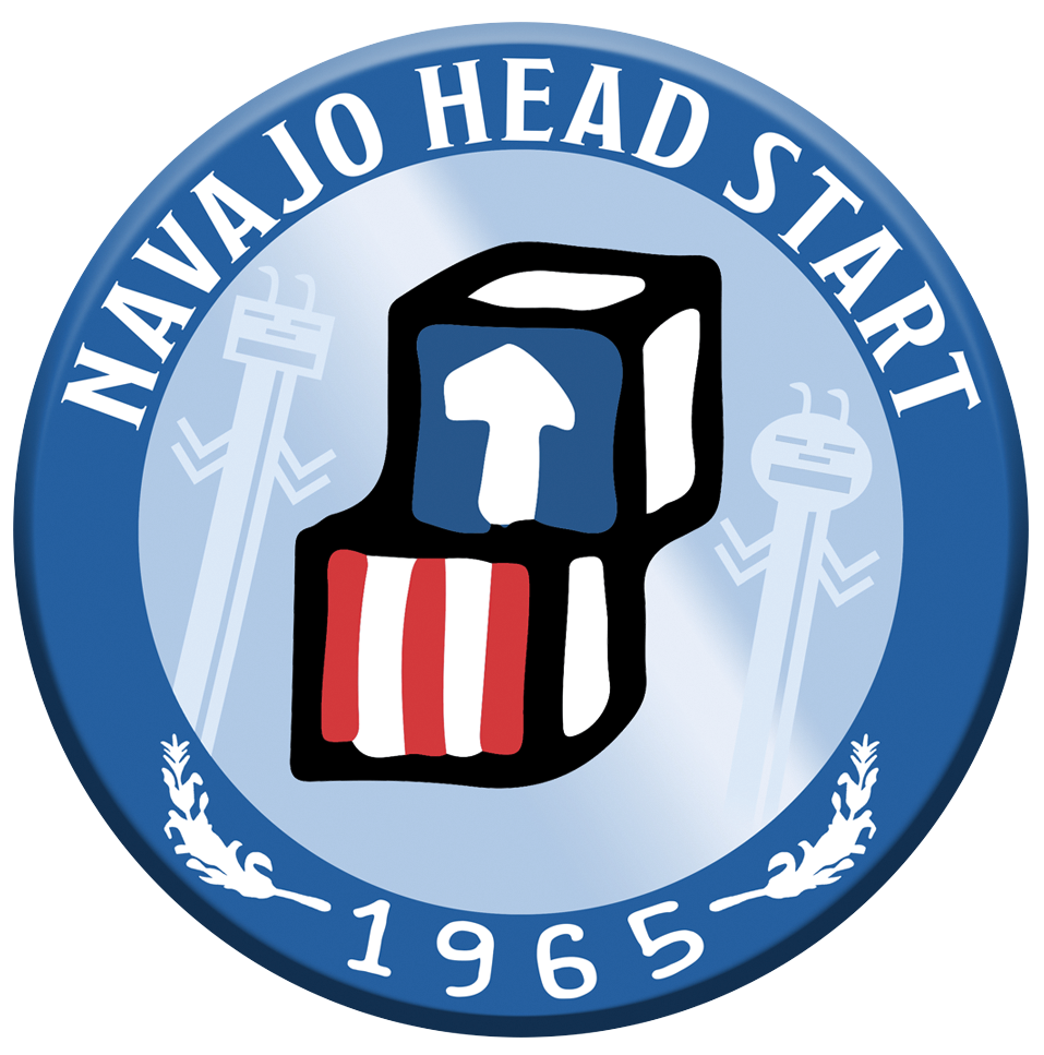 Navajo head start logo depicting childrens building blocks with the words Navajo head start and 1965 encircling